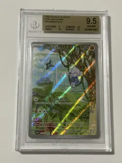 Pokemon TCG Meditite 153/142 Sv07: Stellar Crown Holo BGS 9.5 Gem Mint - Image 1