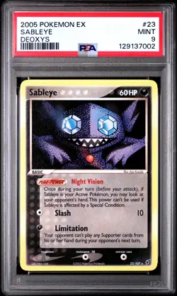 2005 POKEMON EX DEOXYS #23 SABLEYE PSA 9 - Image 1