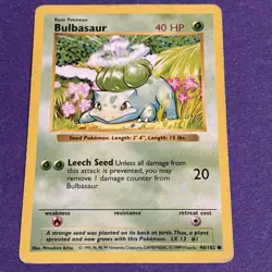 Bulbasaur 044/102 Base Set (Shadowless) Regular LP 1st Edition 1999 Pokemon Tcg - Image 1