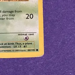 Bulbasaur 044/102 Base Set (Shadowless) Regular LP 1st Edition 1999 Pokemon Tcg - Image 2