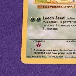 Bulbasaur 044/102 Base Set (Shadowless) Regular LP 1st Edition 1999 Pokemon Tcg - Image 3