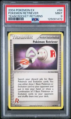 2004 POKEMON EX TEAM ROCKET RETURNS #84 POKEMON RETRIEVER PSA 9 - Image 1