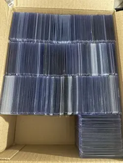 475 Box Full Of Mostly New Some Slight Use TOP LOADERS Lot Pokemon + Sports OBO - Image 1