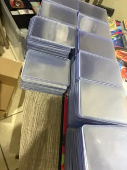 475 Box Full Of Mostly New Some Slight Use TOP LOADERS Lot Pokemon + Sports OBO - Image 2