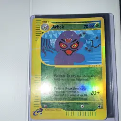 Pokemon Arbok 035/165 Expedition Base Set Reverse Holo Rare Stage 1 Card 70HP - Image 1