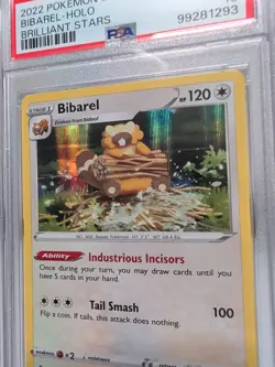 PSA 10 💎 Bibarel 121/172 Brilliant Stars Line Holo 2022 Pokemon Pop 6 - Image 3