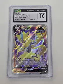 Pokemon CGC 10 Chilling Reign Zeraora V 165/198 - Image 1