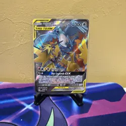 Moltres & Zapdos & Articuno GX (Full Art) 66/68 Hidden Fates Holo Pokemon Card - Image 1