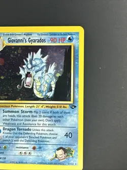 Pokemon TCG Giovanni's Gyarados Holo Swirl 5/132 Gym Challenge - Image 5