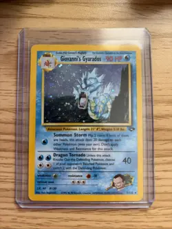Pokemon TCG Giovanni's Gyarados Holo Swirl 5/132 Gym Challenge - Image 1