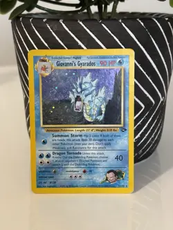 Pokemon TCG Giovanni's Gyarados Holo Swirl 5/132 Gym Challenge - Image 1