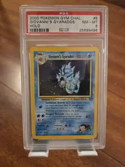 Pokemon TCG Giovanni's Gyarados Holo Swirl 5/132 Gym Challenge - Image 1