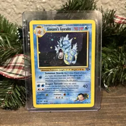 Pokemon TCG Giovanni's Gyarados Holo Swirl 5/132 Gym Challenge - Image 1