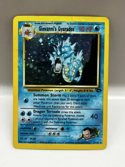 Pokemon TCG Giovanni's Gyarados Holo Swirl 🌀 5/132 Gym Challenge Rare - Image 1