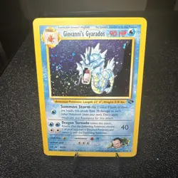 Pokemon TCG Giovanni's Gyarados Holo Swirl 5/132 Gym Challenge - Image 1
