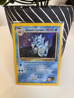 Pokemon TCG Giovanni's Gyarados Holo Swirl 5/132 Gym Challenge - Image 1