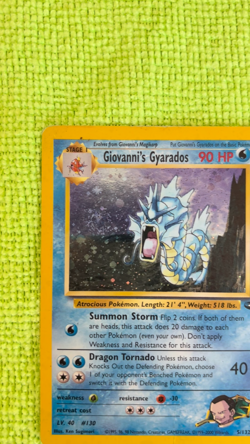 Pokemon TCG Giovanni's Gyarados Holo Swirl 5/132 Gym Challenge - Image 2