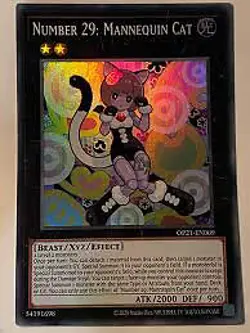 Yugioh! Number 29: Mannequin Cat - OP21-EN009 - Super Rare - Unlimited Edition N - Image 1