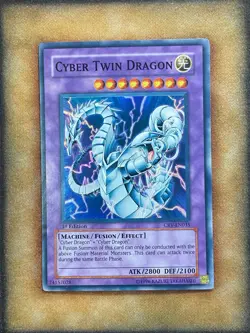 Yugioh Cyber Twin Dragon CRV-EN035 Super Rare 1st Ed MP - Image 1