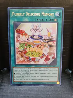 Yu-Gi-Oh! TCG: Purrely Delicious Memory AMDE-EN023 - Rare - 1st Edition - NM - Image 1