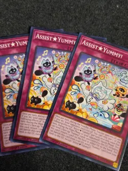 Yugioh! 3x Assist Yummy! BPRO-EN076 Common 1st Ed NM - Image 1