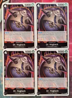4x Dr. Hogback OP06-090 Rare Englisch PLAYSET NM One Piece - Image 1