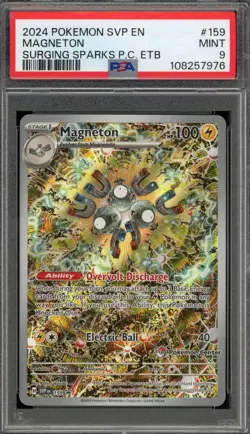 Pokemon Center Stamp Promo Magneton Surging Sparks ETB SVP EN 159 PSA 9 Mint - Image 1