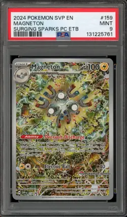 Pokemon Center Stamp Promo Magneton Surging Sparks ETB SVP EN 159 PSA 9 Mint - Image 1