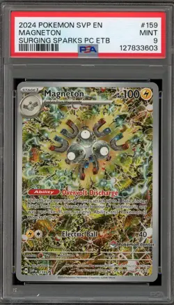 Pokemon Center Stamp Promo Magneton Surging Sparks ETB SVP EN 159 PSA 9 Mint - Image 1