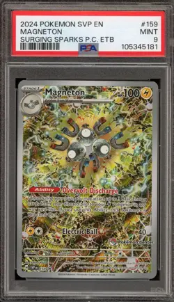 Pokemon Center Stamp Promo Magneton Surging Sparks ETB SVP EN 159 PSA 9 Mint - Image 1