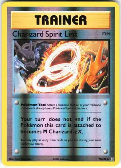 Charizard Spirit Link 75/108 Pokemon XY - Evolutions Reverse Holo Uncommon NM - Image 1