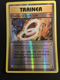 POKEMON CHARIZARD SPIRIT LINK 75/108 REVERSE HOLO XY EVOLUTIONS LP-NM - Image 1