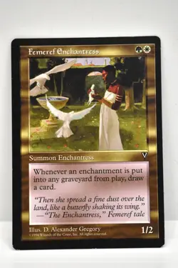 MAGIC THE GATHERING, FEMEREF ENCHANTRESS, VISIONS, NM, NEVER BEEN PLAYED - Image 1