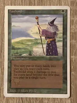 MTG - Fastbond - 3rd Edition (Revised) - MP English Magic - Image 1