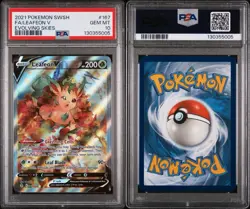 2021 POKEMON SWORD & SHIELD EVOLVING SKIES #167 FULL ART/LEAFEON V PSA 10 - Image 3