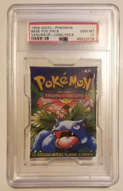 Pokemon - PSA 10 1999 Unlimited Base Pack - Venusaur - Long Pack - Image 1