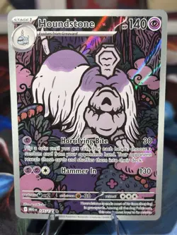 Pokemon 2025 Mega Evolution Houndstone 145/132 Illustration Rare Near Mint - Image 1