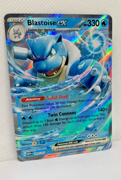 Pokemon TCG - S&V 151 - 009/165 Blastoise ex - Holo Double Rare - NM - Image 1