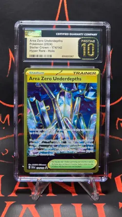 CGC Pristine 10 Area Zero Underdepths 174/142 Hyper Rare Gold Pokemon - Image 1