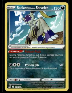 Pokemon TCG Radiant Hisuian Sneasler Sword & Shield - Lost Origin 123/196... - Image 1