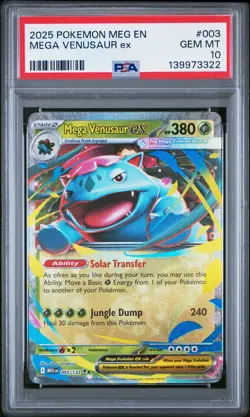 2025 POKEMON MEG EN-MEGA EVOLUTION #003 MEGA VENUSAUR EX PSA 10 - Image 1