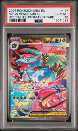 2025 POKEMON MEG SPECIAL ILLUSTRATION RARE #177 MEGA VENUSAUR EX PSA 10 - Image 1