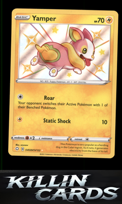 Yamper SV039/SV122 Pokemon Shiny Holo Rare Shining Fates: Shiny Vault Card NM - Image 1