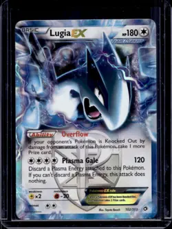 2013 Pokemon Black & White Legendary Treasures Lugia Holo #102/113 - Image 1