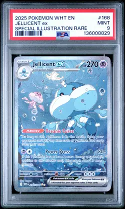 2025 POKEMON WHT EN-WHITE FLARE SPECIAL ILLUSTRATION RARE JELLICENT EX PSA 9 - Image 1