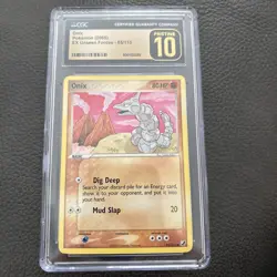 2005 Pokemon Onyx 65/115 EX Unseen Forces CGC 10 Pristine - Image 1