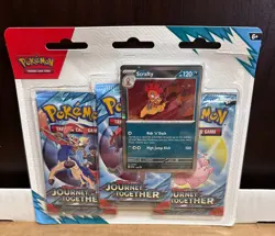 Pokemon TCG: Scarlet & Violet Journey Together 3-Pack Booster Blister - Scrafty - Image 1