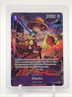 SHANKS 2025 ONE PIECE CARRYING ON HIS WILL RARE ALT ART #OP13-065 Q0646 - Image 1