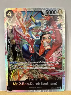 Mr.2.Bon.Kurei(Bentham) OP14-091 SR| One Piece | The Azure Sea’s Seven | NM - Image 1