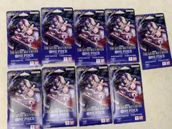 One Piece OP14 THE AZURE SEA’S SEVEN Sleeved Booster Packs Lot Of 9 - Image 1